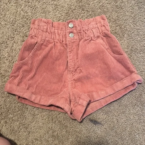 PacSun Shorts Pac Sun Blush Corduroy Mom Shorts Poshmark